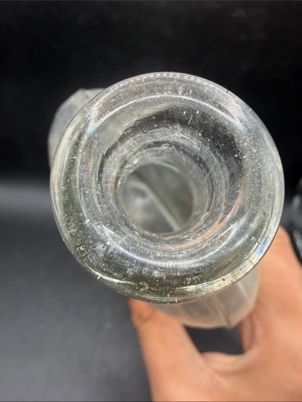 Antique WARRANTED Embossed Glass Flask Bottle Collectible Vessel Americana Decor